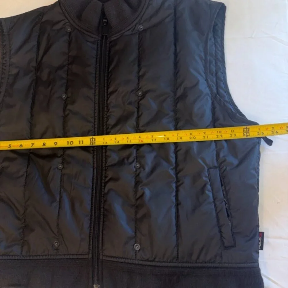 Vintage Polo Ralph Lauren Black Vertical Quilt Insulated Vest Men's XL Snaps